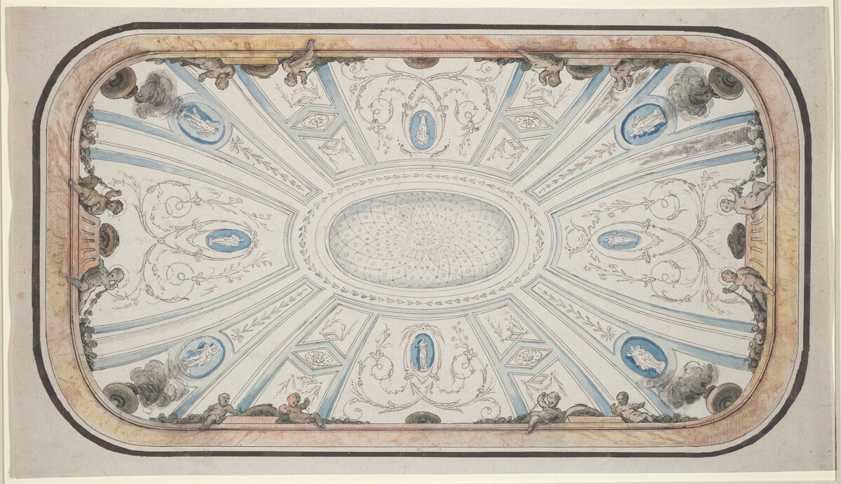 Design for a Ceiling by attributed to Mauro Antonio Tesi