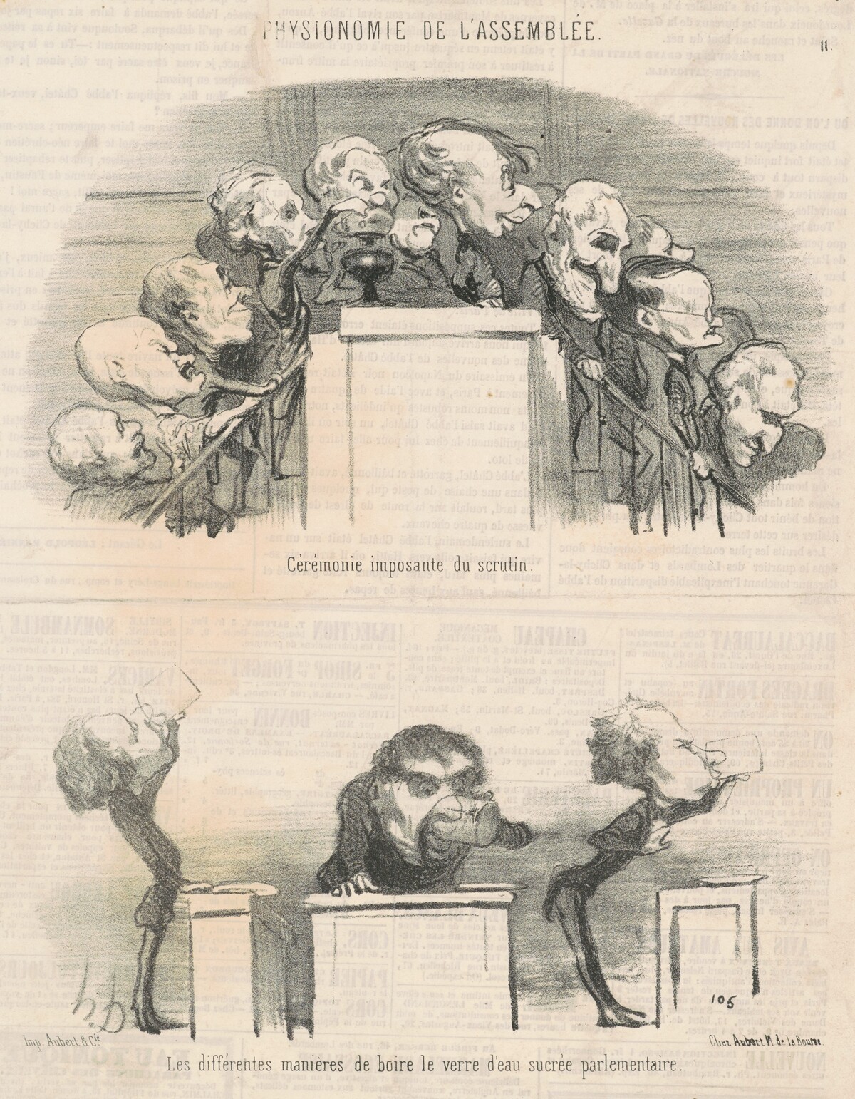 Cérémonie imposante du scrutin by Honoré Daumier