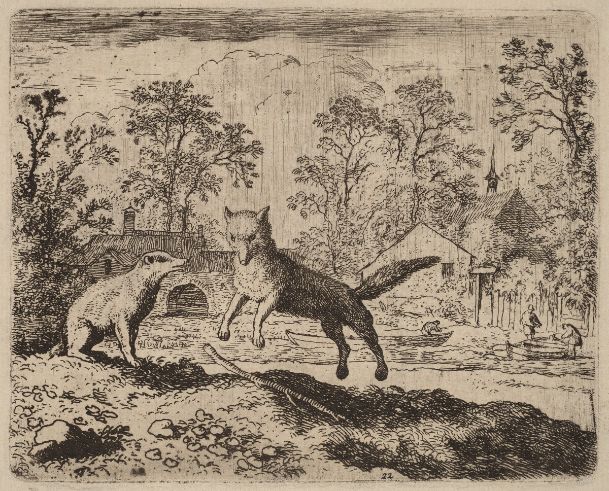 The Badger Imposes a Penance on Reynard by Allart van Everdingen