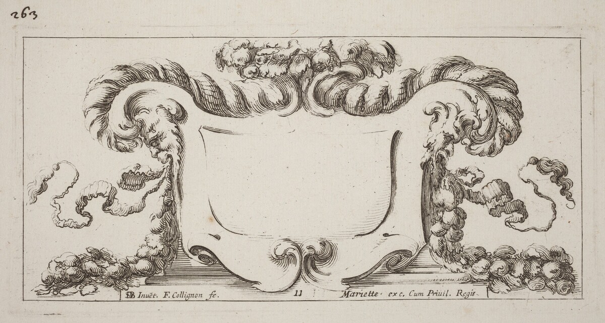 Cartouche by François Collignon after Stefano Della Bella