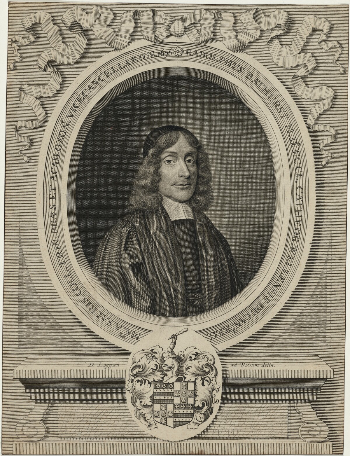 Ralph Bathurst, Dean of Wells and President of Trinity College, Oxford by David Loggan