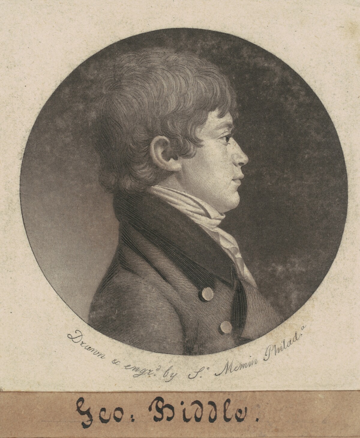 George Washington Biddle by Charles B. J. Févret de Saint-Mémin
