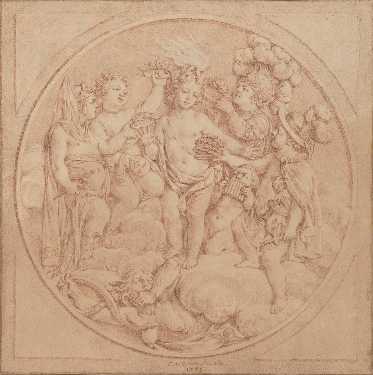 Allegory of Fame by Charles-Nicolas Cochin II