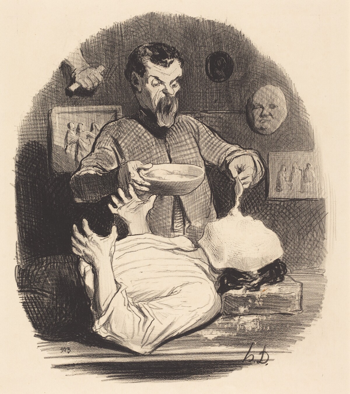Un Monsieur qui veut se donner la satisfaction... by Honoré Daumier