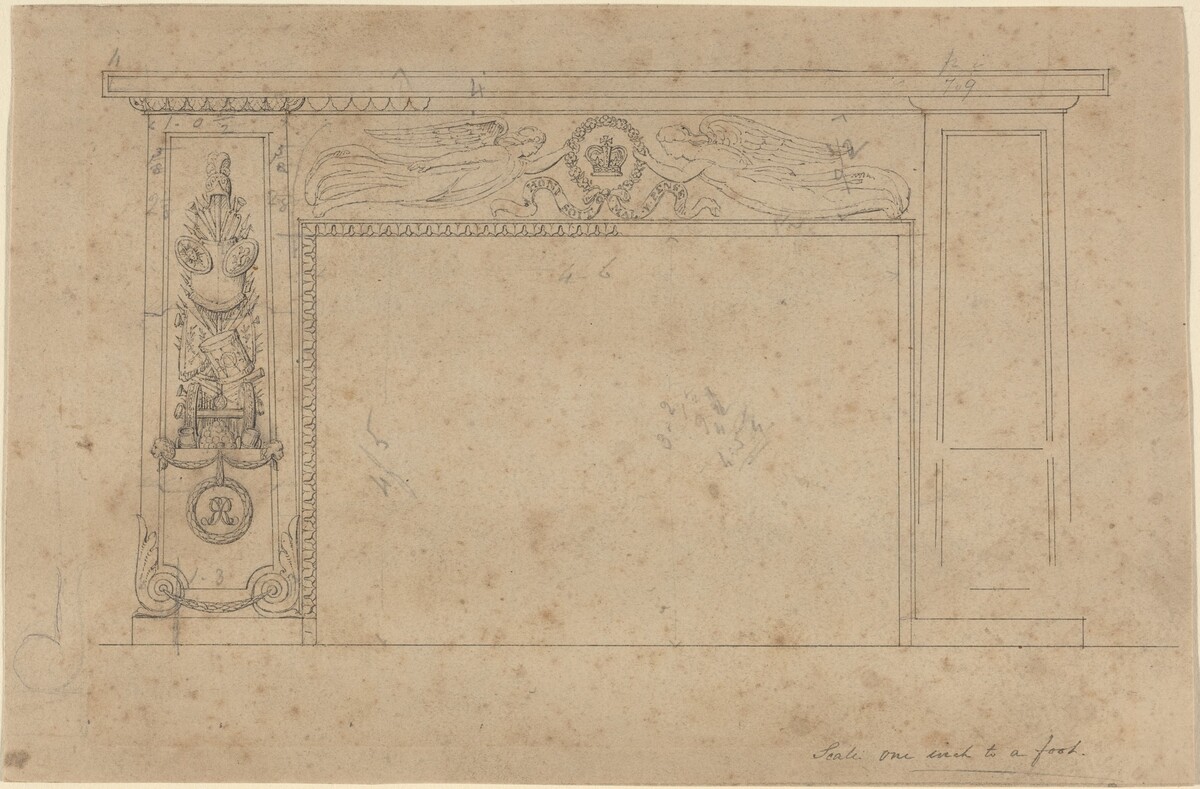Design for the Chimney Piece in the Throne Room, Buckingham Palace by John Flaxman