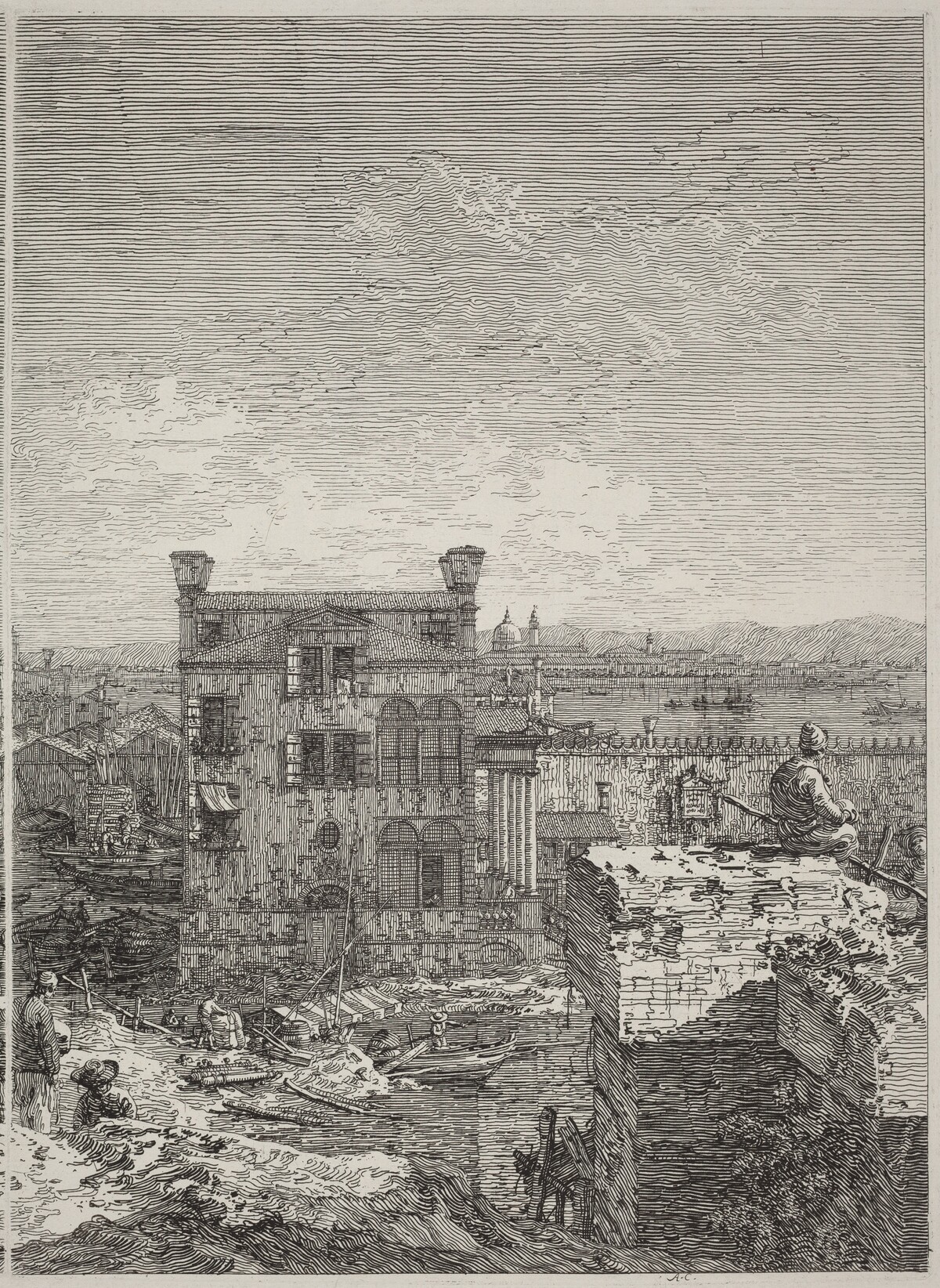 The House with the Peristyle [right] by Canaletto
