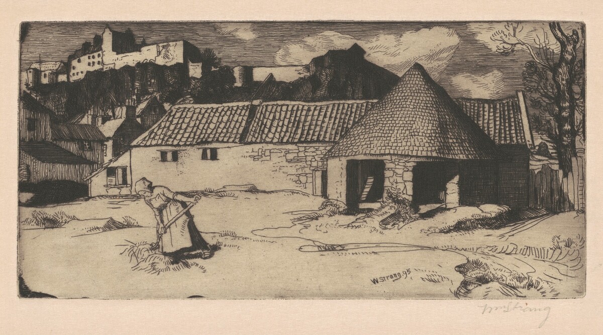 The Farm Yard by William Strang