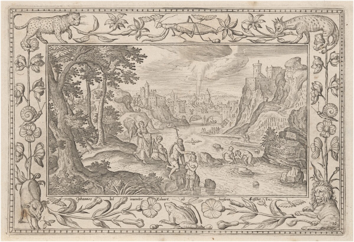 The Baptism of Christ by Adriaen Collaert, after Hans Bol