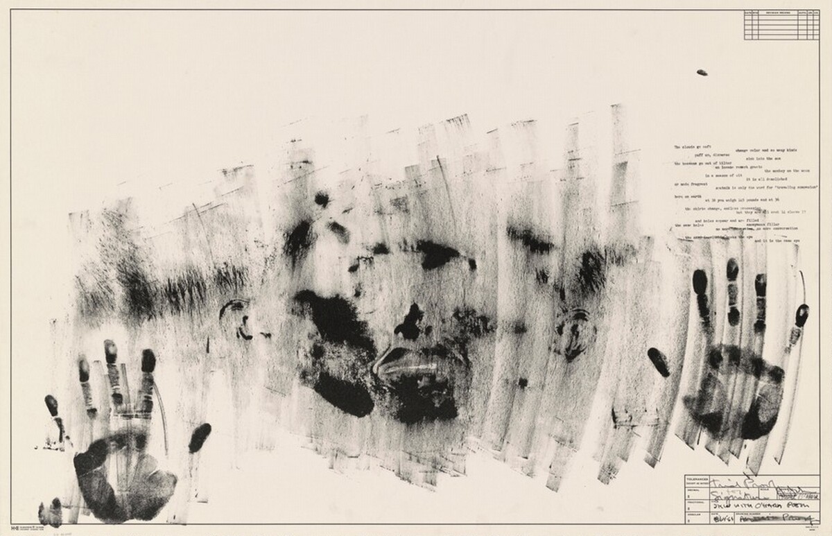 Skin with O'Hara Poem [trial proof] by Jasper Johns