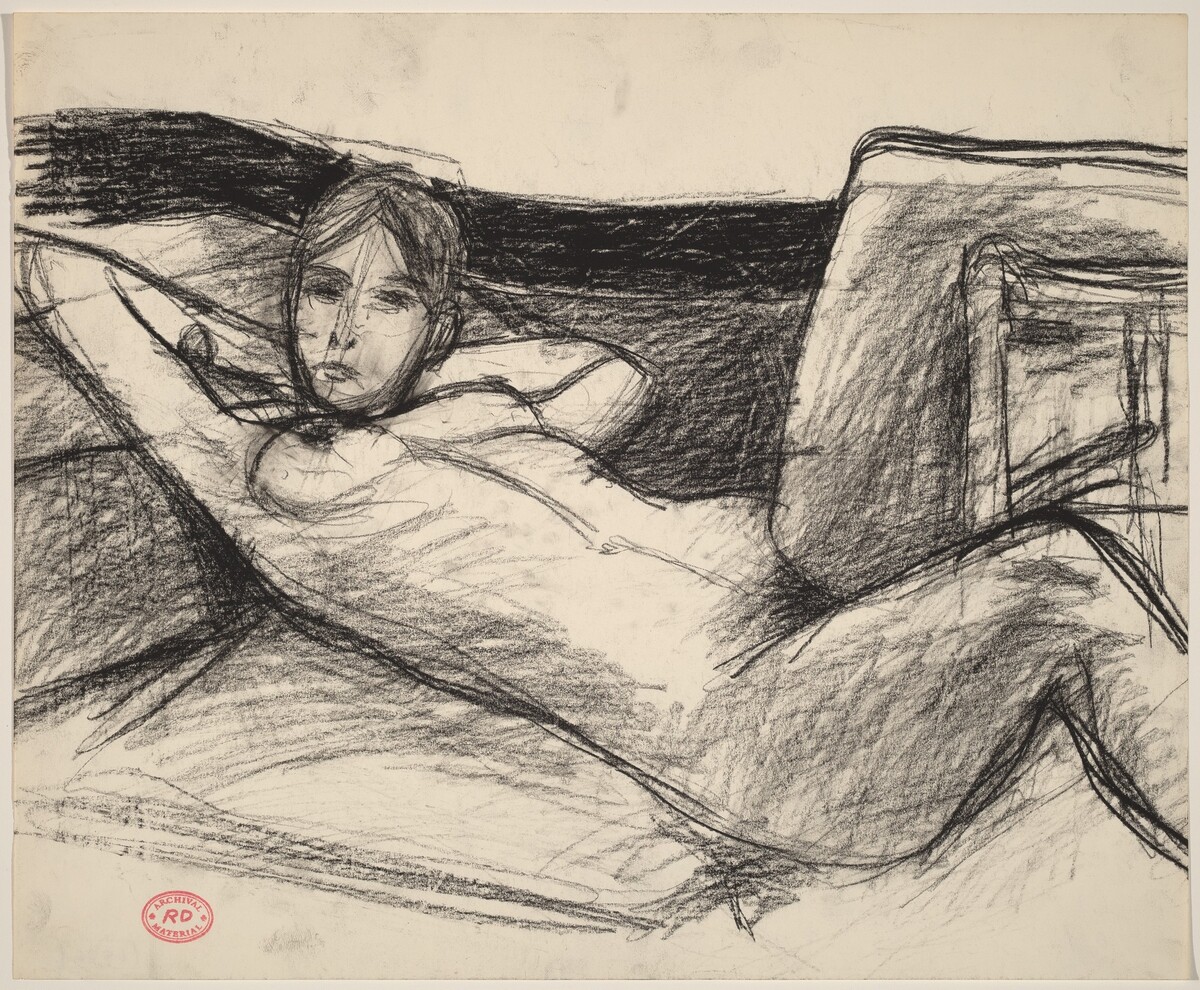 Untitled [reclining nude with hands behind head] by Richard Diebenkorn