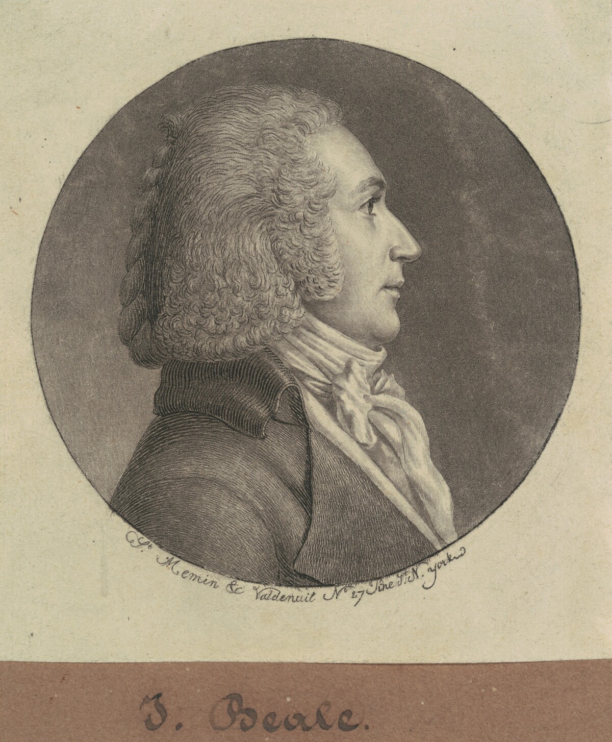 J. Beale by Charles B. J. Févret de Saint-Mémin
