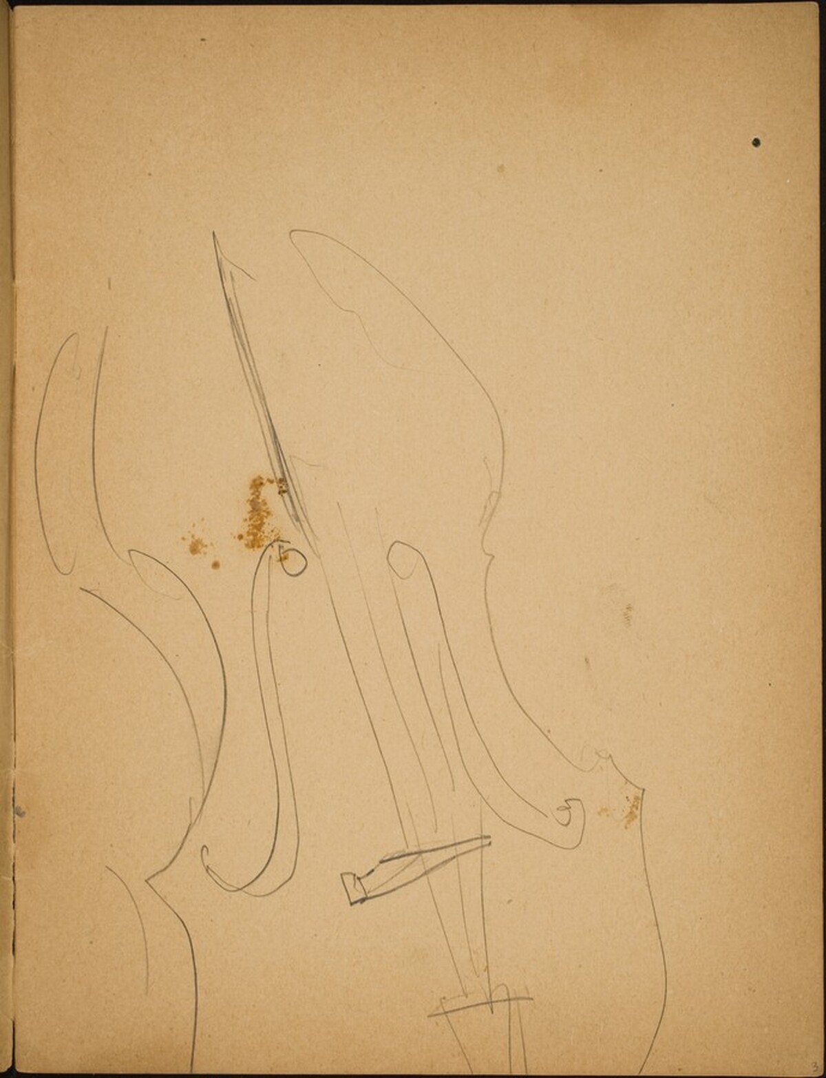 Detailstudie eines Violoncello (Study of a Violin) [p. 3] by Max Beckmann