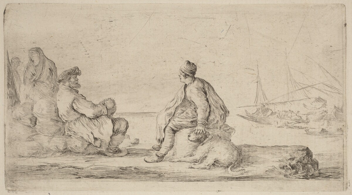 Sailors Seated on a Bank by Stefano Della Bella