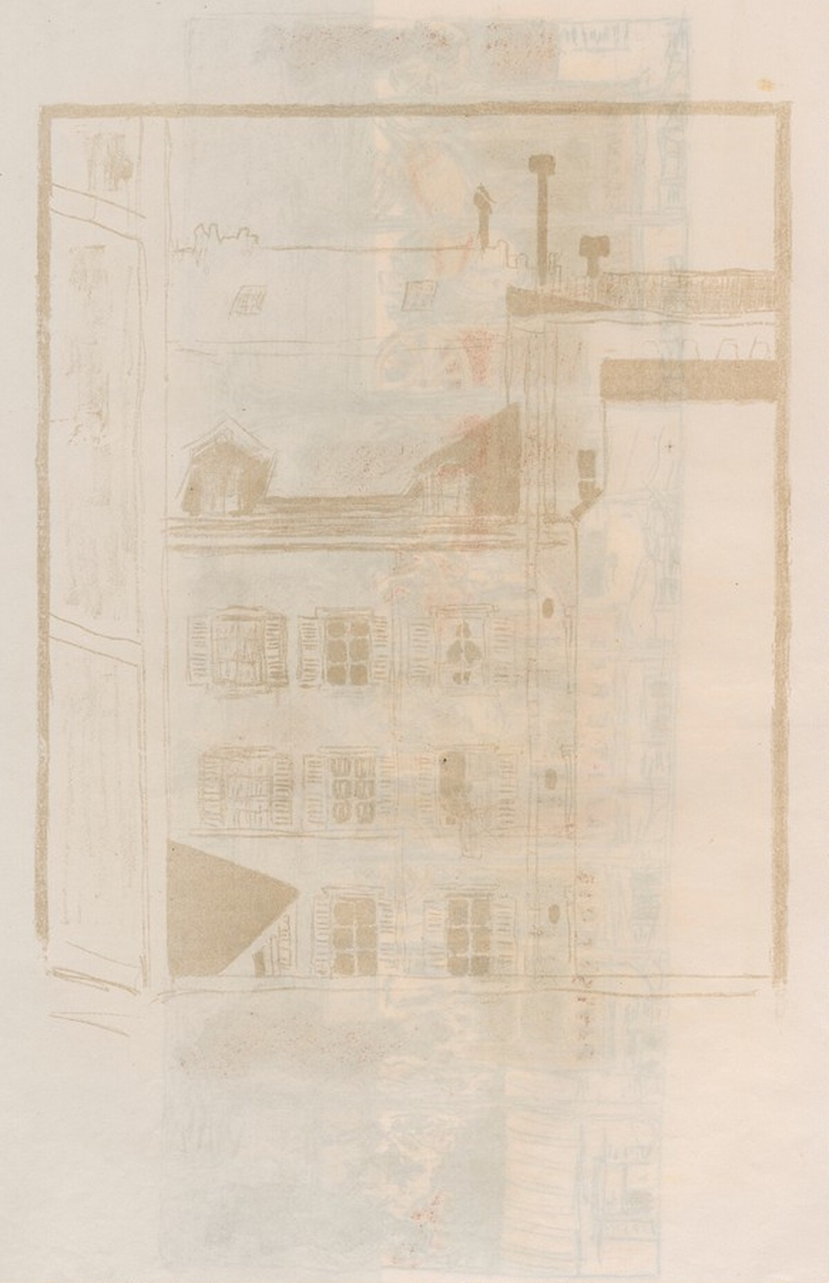 House in the Courtyard (Maison dans la cour) [verso] by Pierre Bonnard, Ambroise Vollard (publisher)