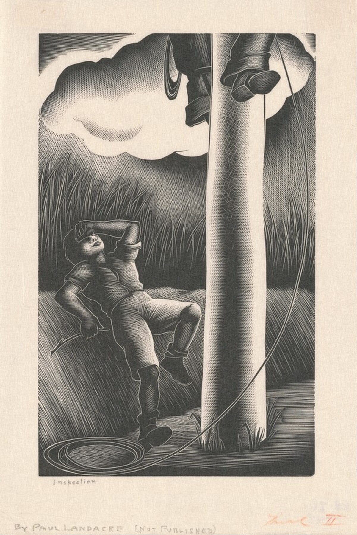 The Inspector by Paul Landacre