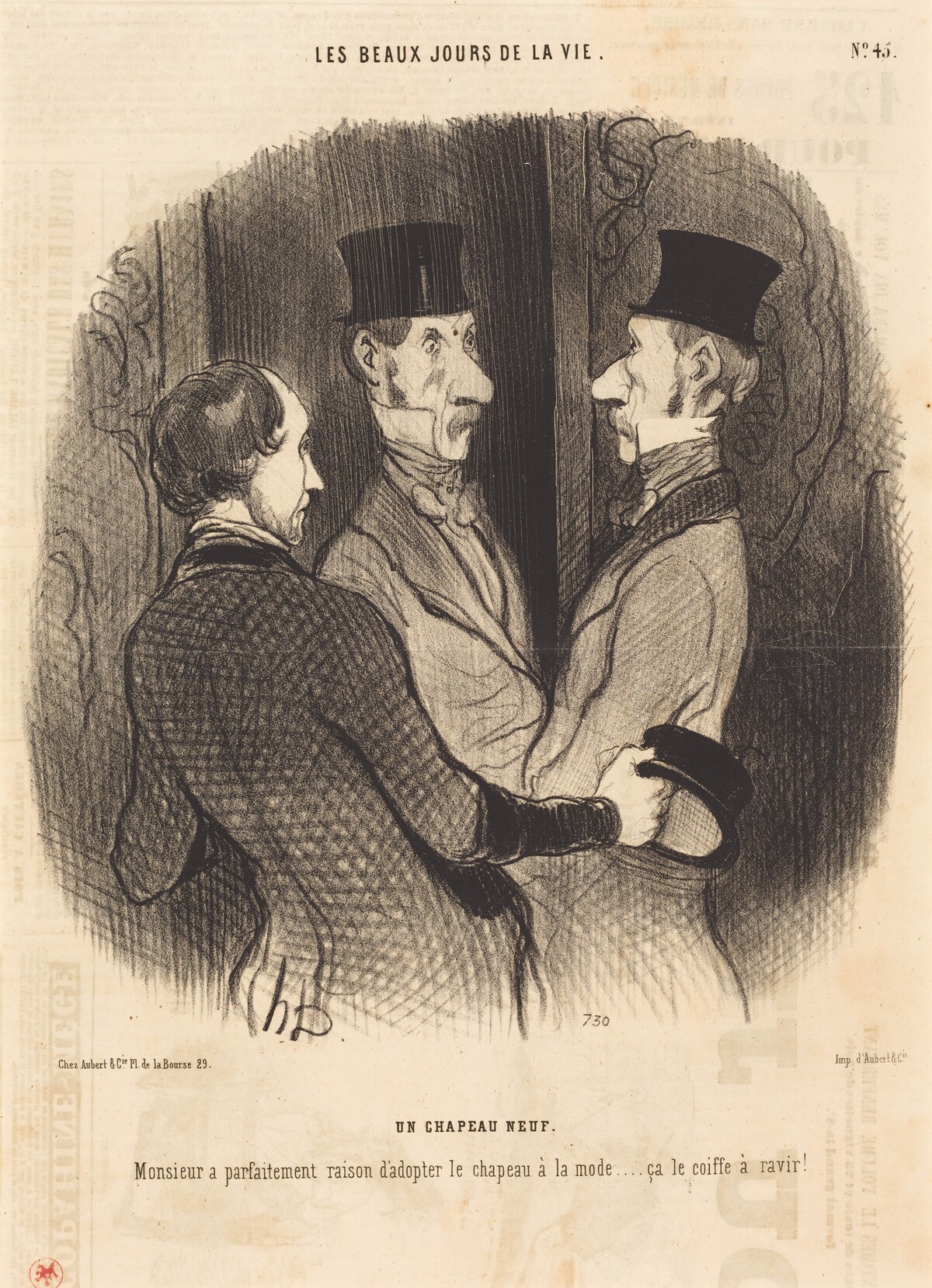 Un Chapeau neuf by Honoré Daumier