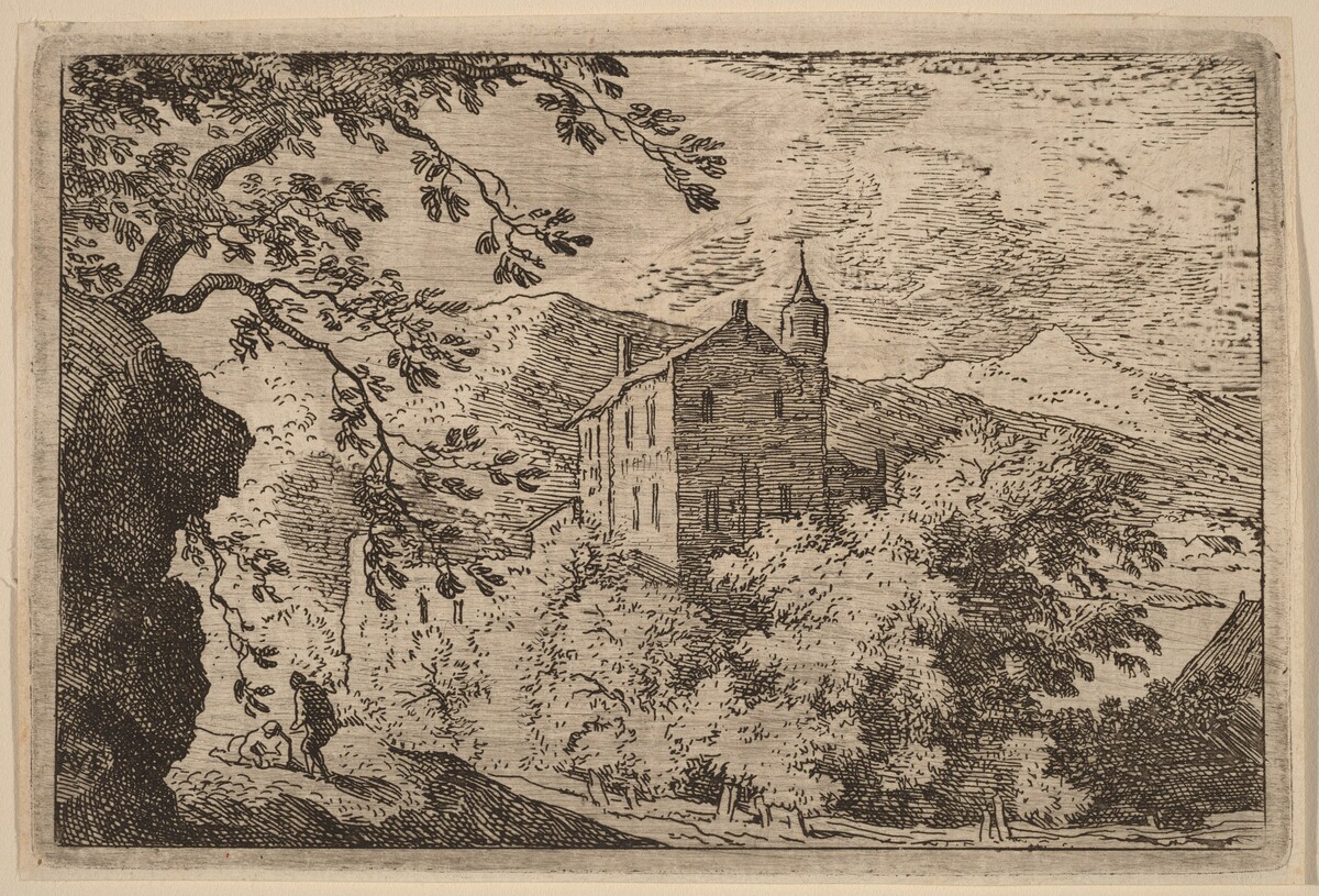 Large House with a Turret by Allart van Everdingen