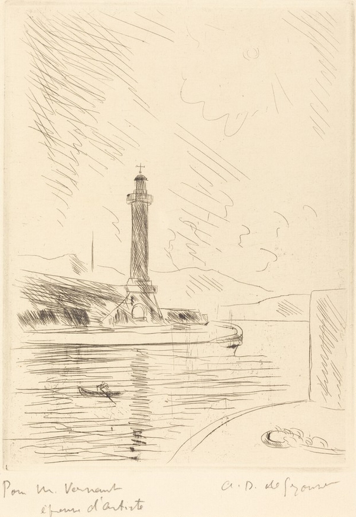 Lighthouse, Saint-Tropez (Le Phare de Saint-Tropez) by André Dunoyer de Segonzac
