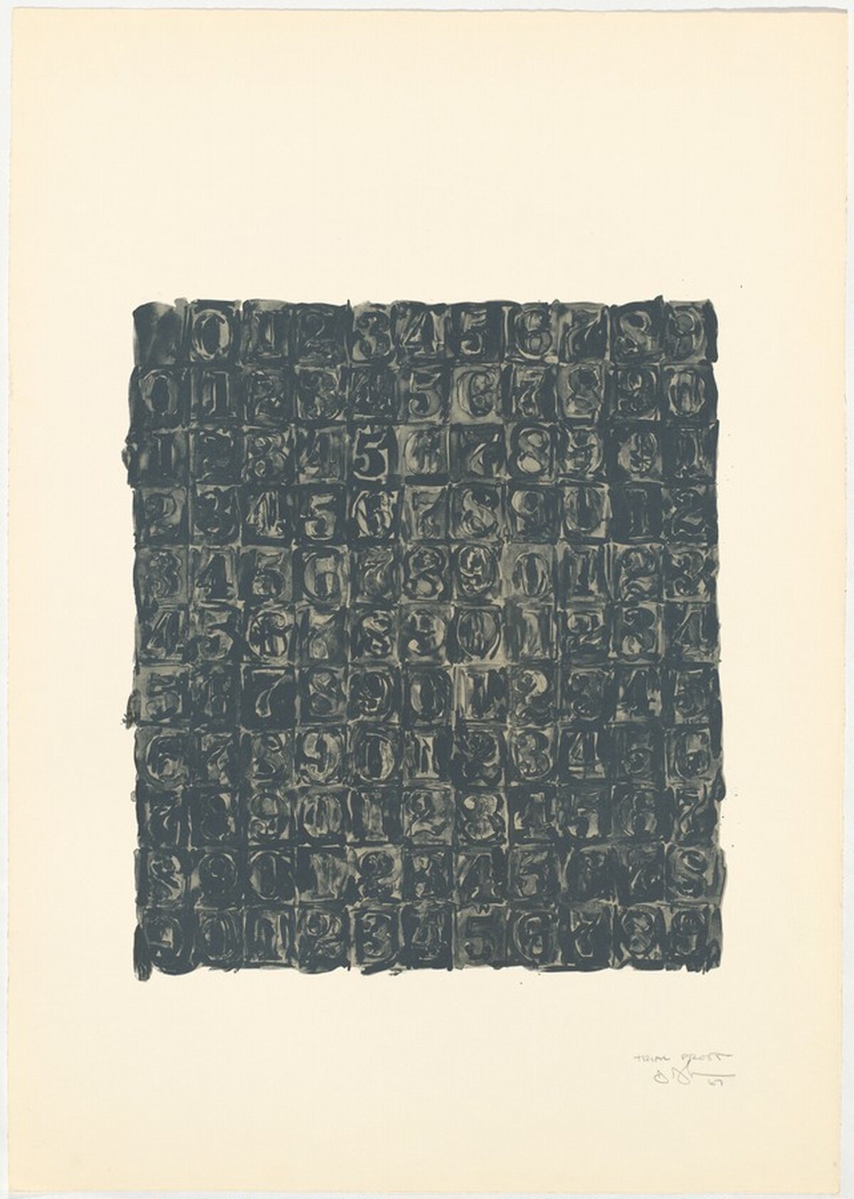 Numbers [trial proof] by Jasper Johns