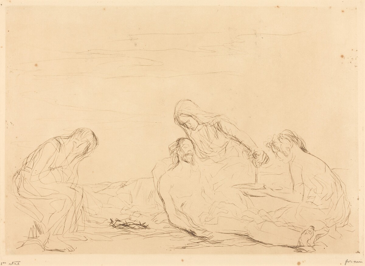 Pietà (3e planche) (Pietà) (third plate) by Jean-Louis Forain