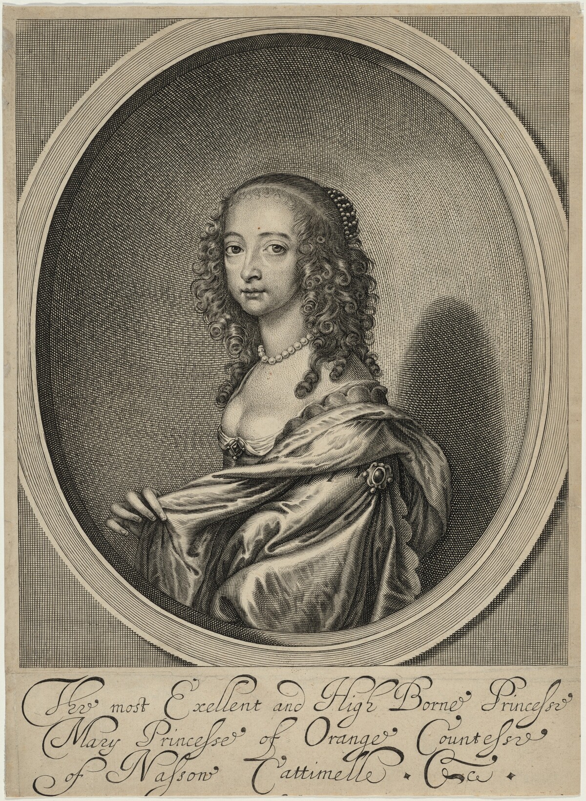 Mary, Princess of Orange by William Faithorne after Sir Anthony van Dyck