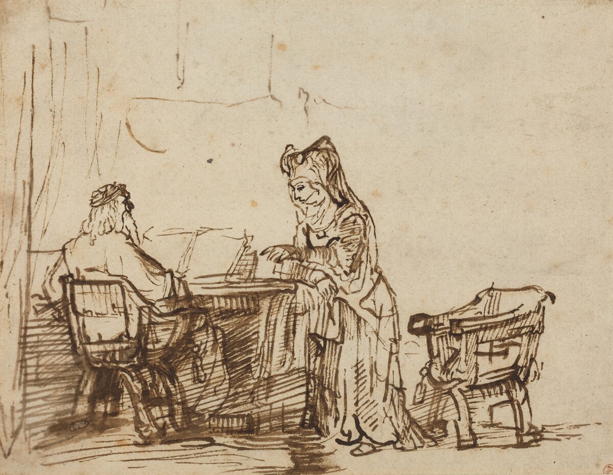 Hannah Rejecting the Reproaches of the Prophet Eli by after Rembrandt van Rijn