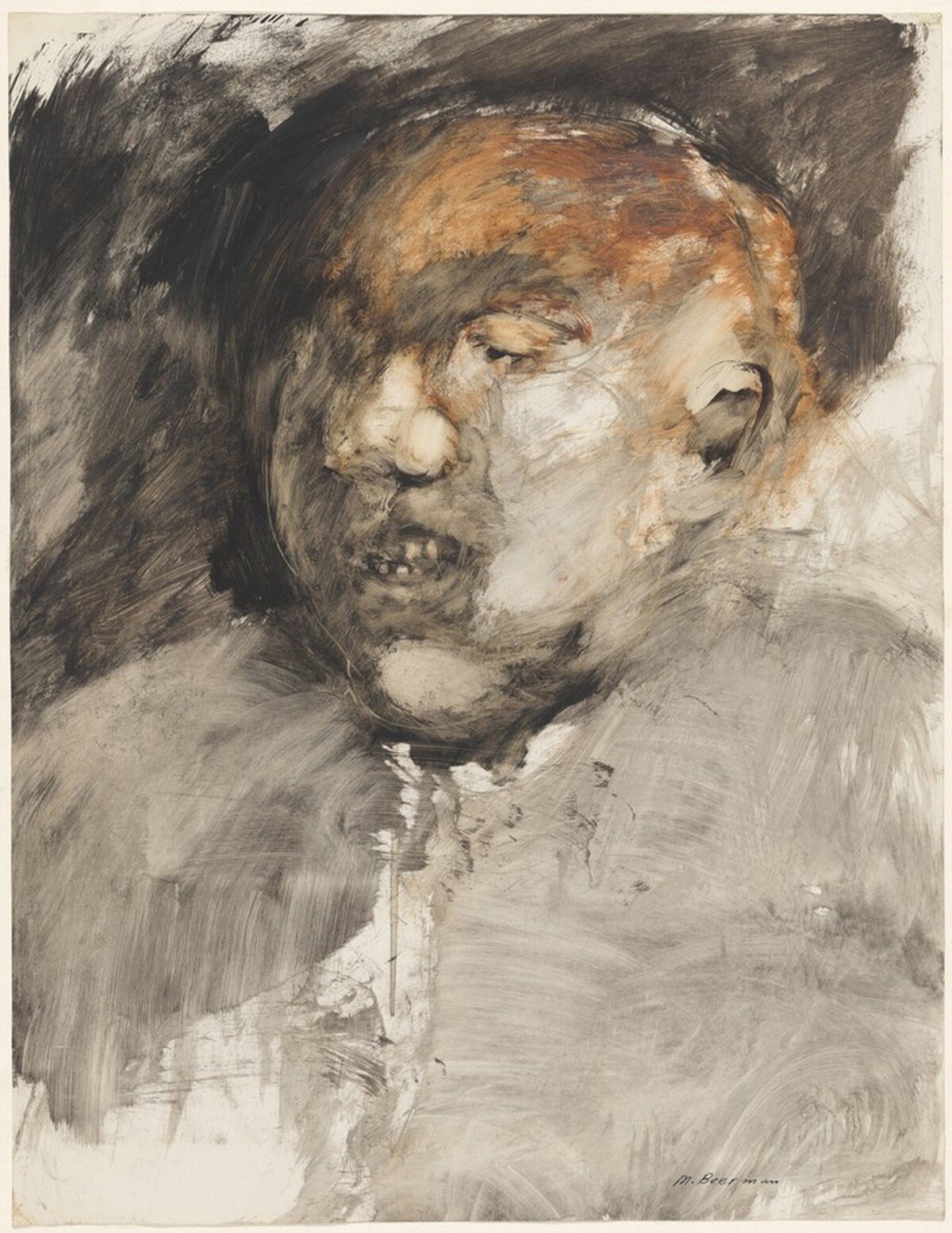 Untitled (bloody head) by Miriam Beerman