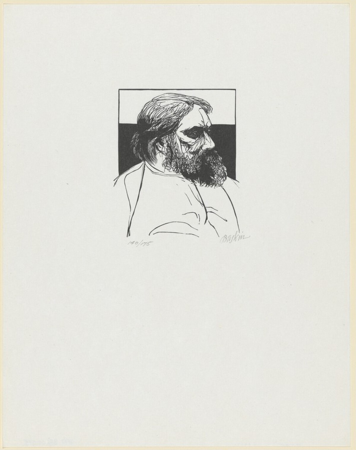 Gustave Courbet by Leonard Baskin
