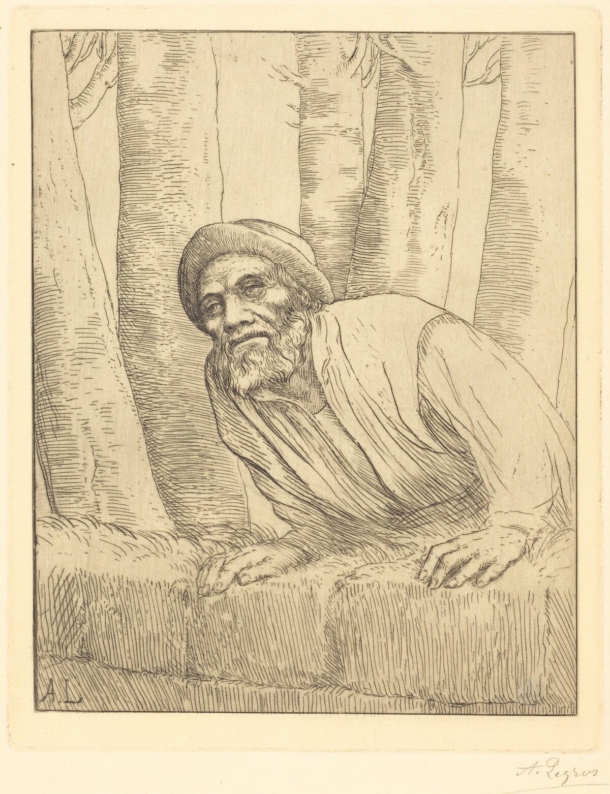 Man Climbing a Wall (L'escalade) by Alphonse Legros