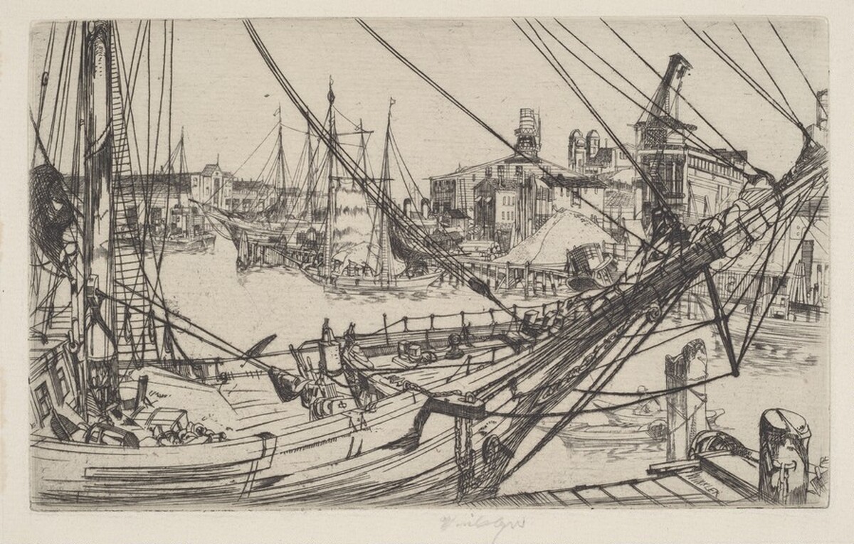 Mission Street Wharf (small plate) by John W. Winkler