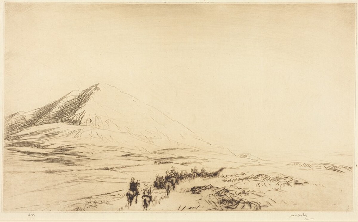 Hermon: Cavalry Moving on Damascus by James McBey