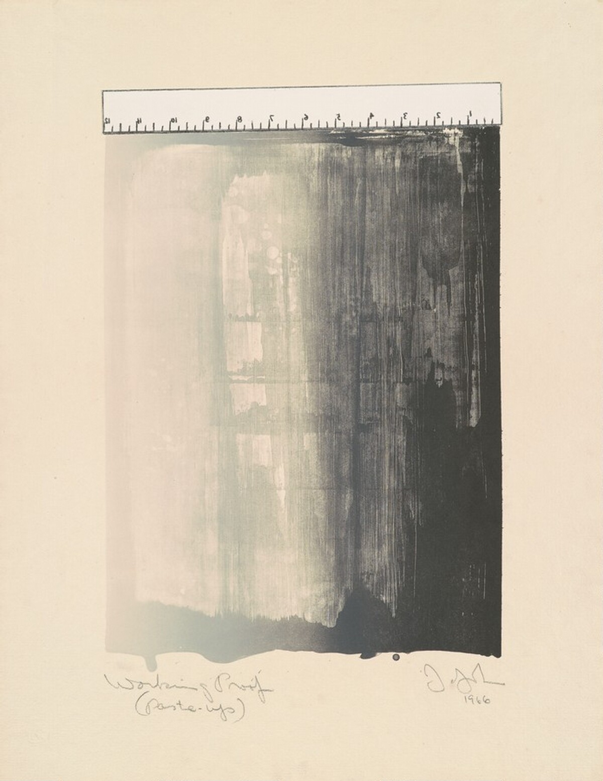 Ruler [working proof] by Jasper Johns