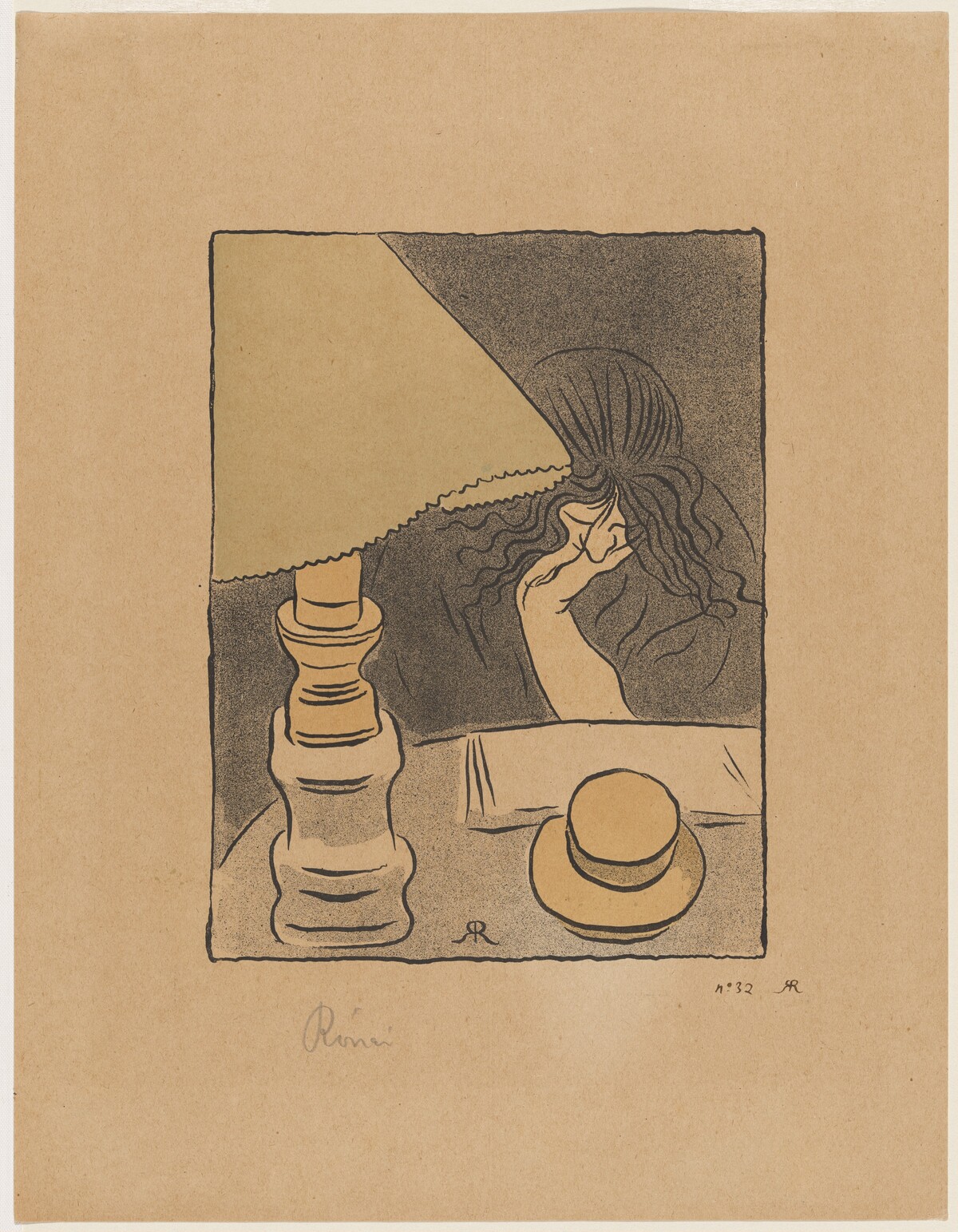 La Liseuse sous la lampe by József Rippl-Rónai