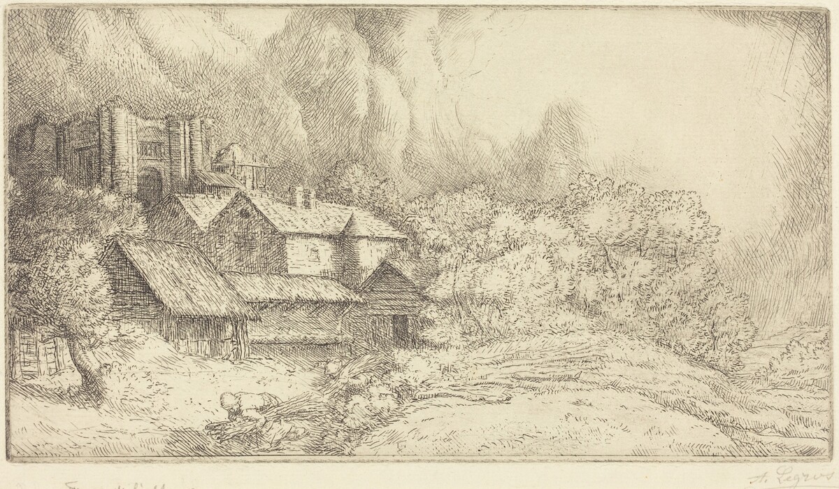 Farm at the Monastery (La ferme de l'abbaye) by Alphonse Legros