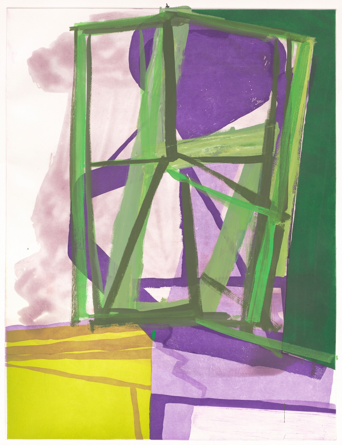 O & N (working proof) by Amy Sillman