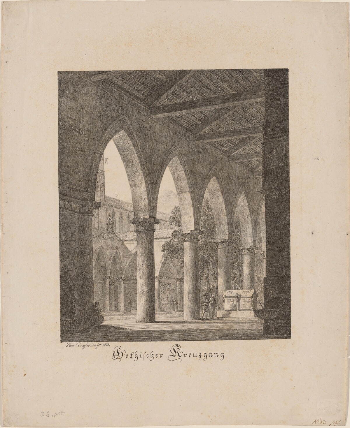 Gothischer Kreuzgang (Gothic Cloister) by Domenico Quaglio