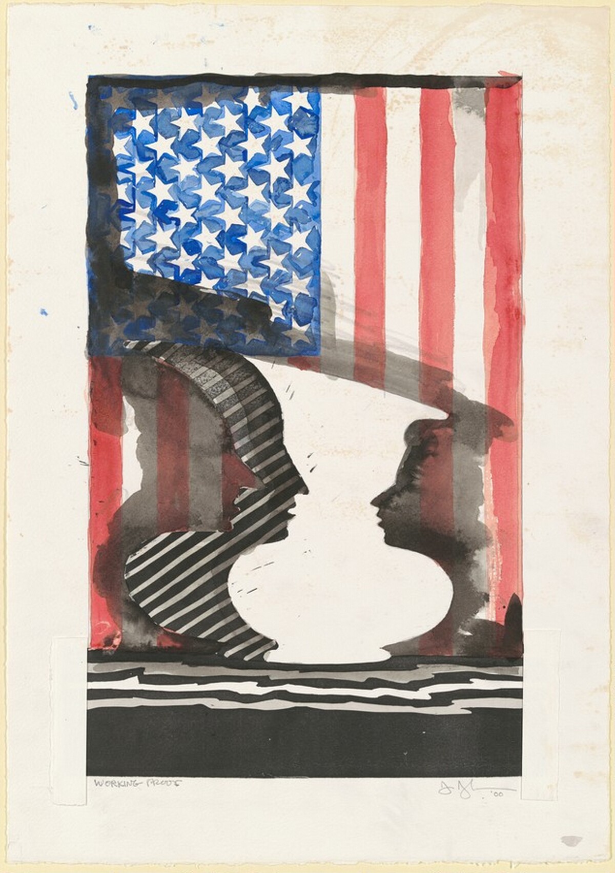 Untitled [working proof] by Jasper Johns