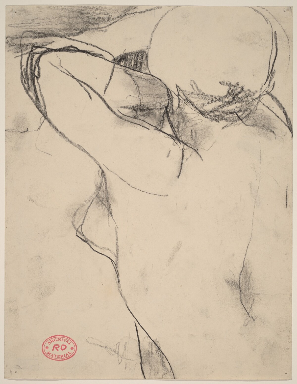 Untitled [female nude with arm raised to eyes] by Richard Diebenkorn