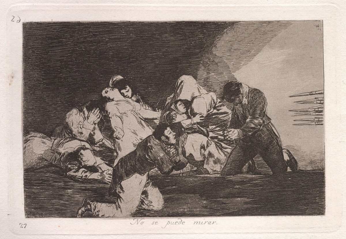 No se puede mirar (One Can't Look) by Francisco Goya