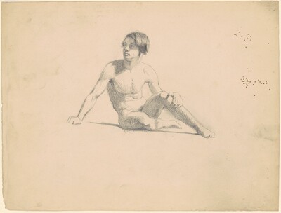 Seated Male Nude [recto]