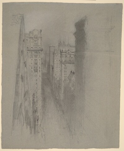 North on Broadway from Trinity Church