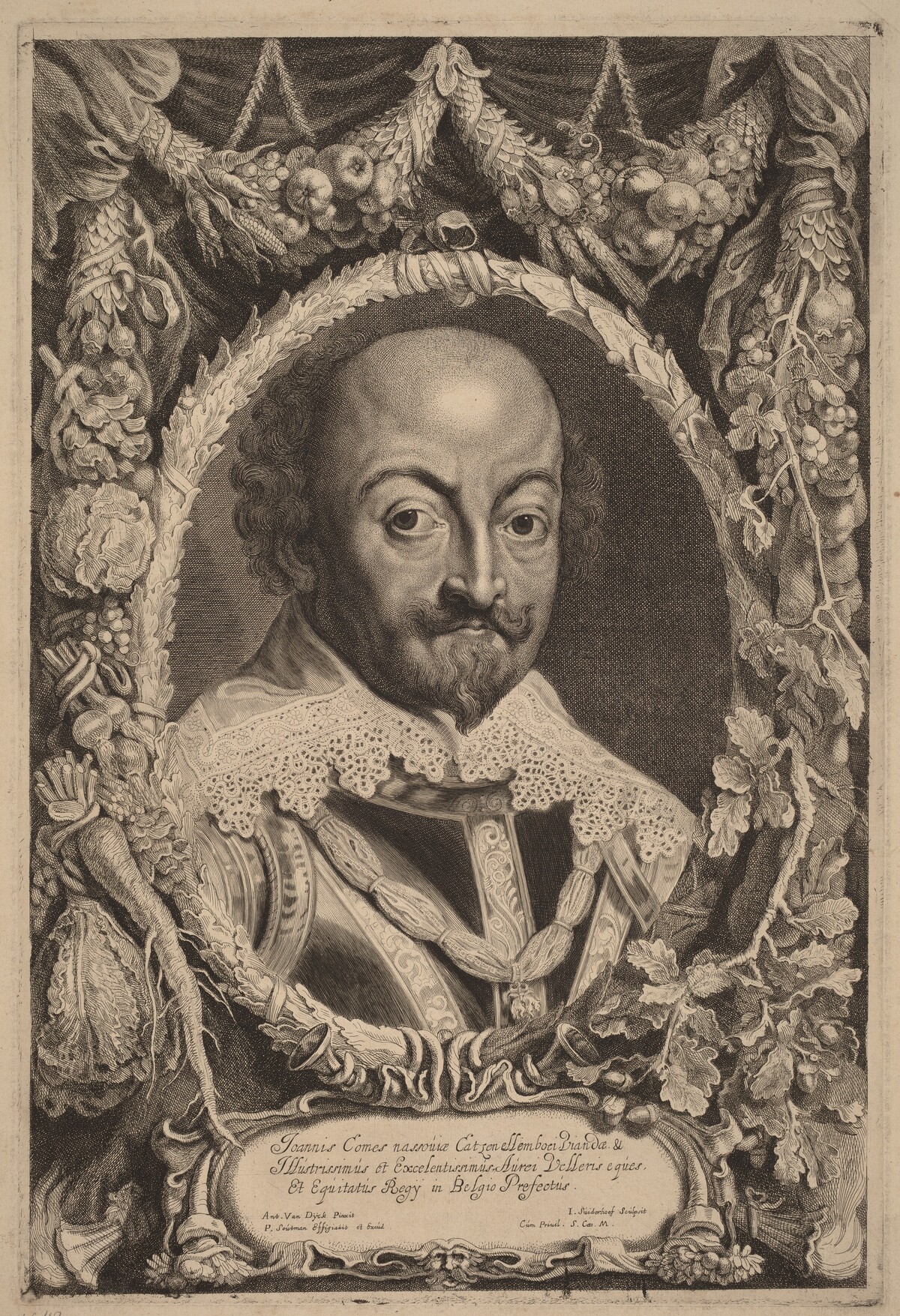John, Count of Nassau by Jonas Suyderhoff after Pieter Claesz Soutman after Sir Anthony van Dyck