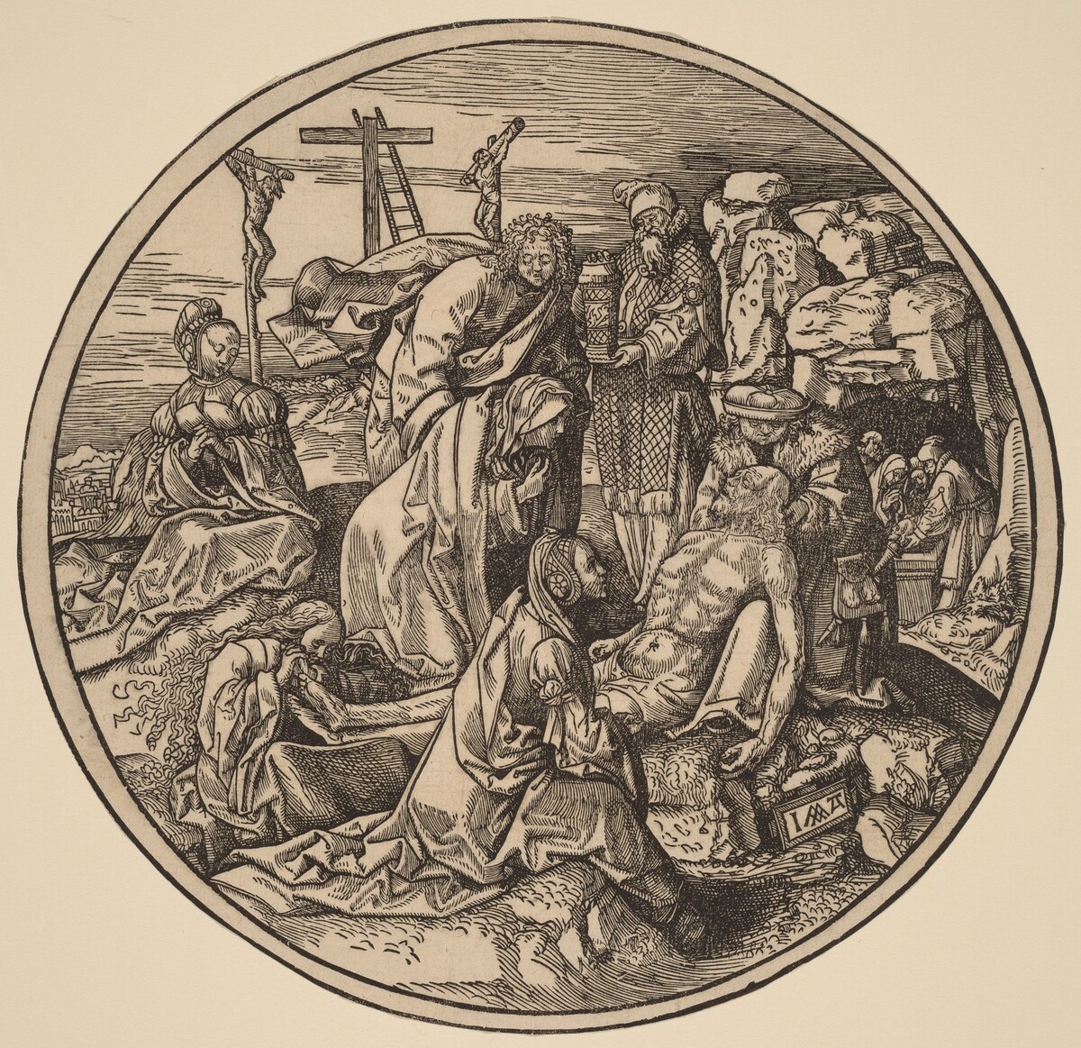 The Lamentation and Entombment by Jacob Cornelisz van Oostsanen