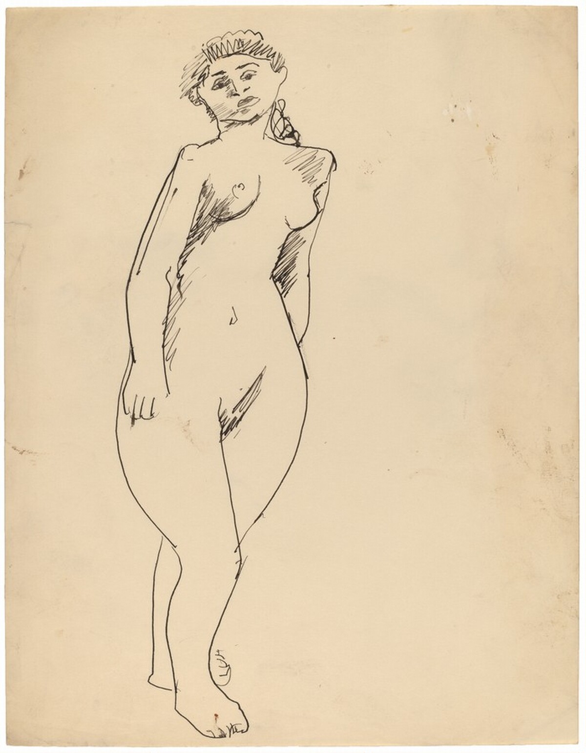 Standing Female Nude, Head Tilted Left by Mark Rothko