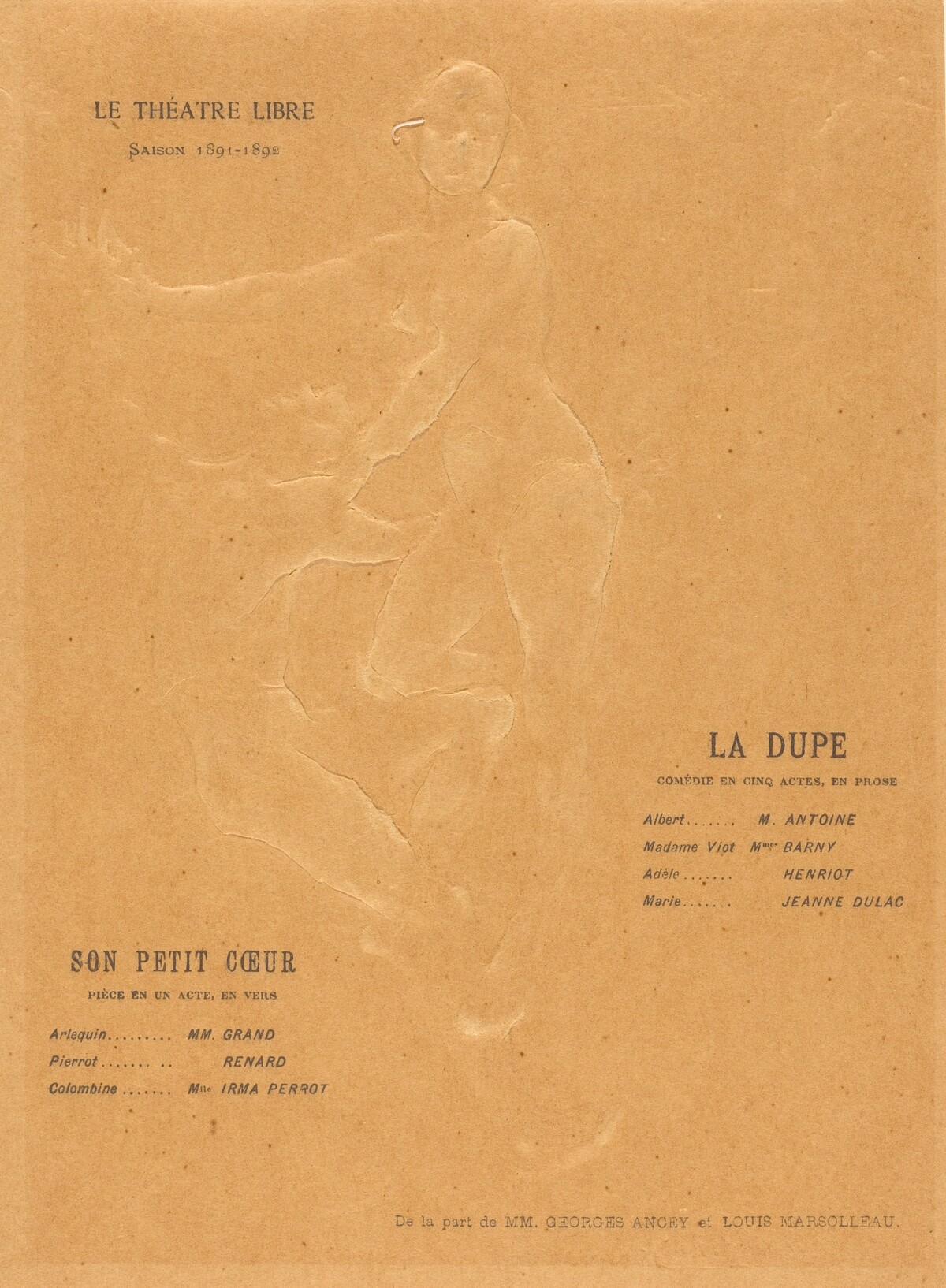 La Dupe; Son petit coeur by Alexandre Charpentier