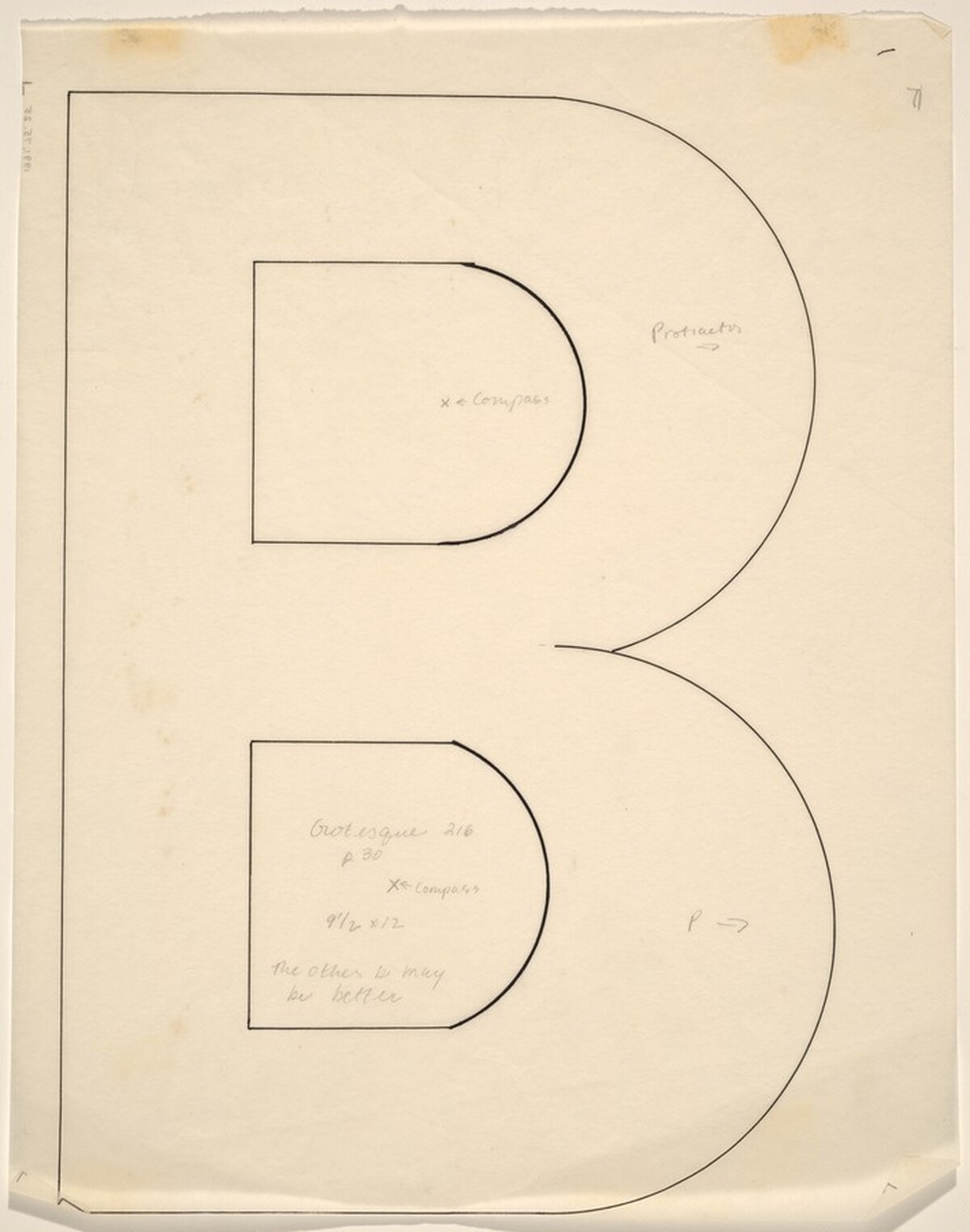 Sketch for "Building - Blocks for a Doorway" (B) by Vito Acconci
