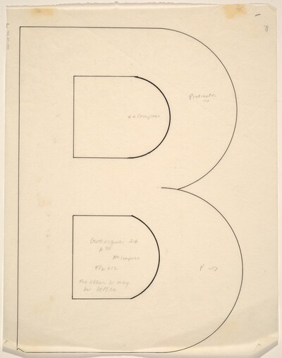 Sketch for "Building - Blocks for a Doorway" (B)