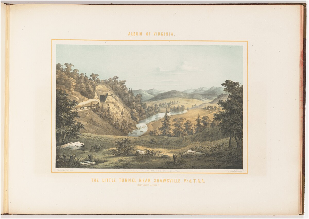 The Little Tunnel Near Shawsville, Virginia and Tennessee Railroad by after Edward Beyer