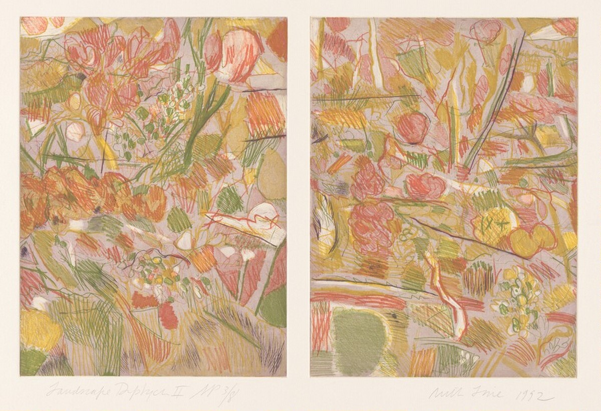 Landscape Diptych II by Ruth Fine