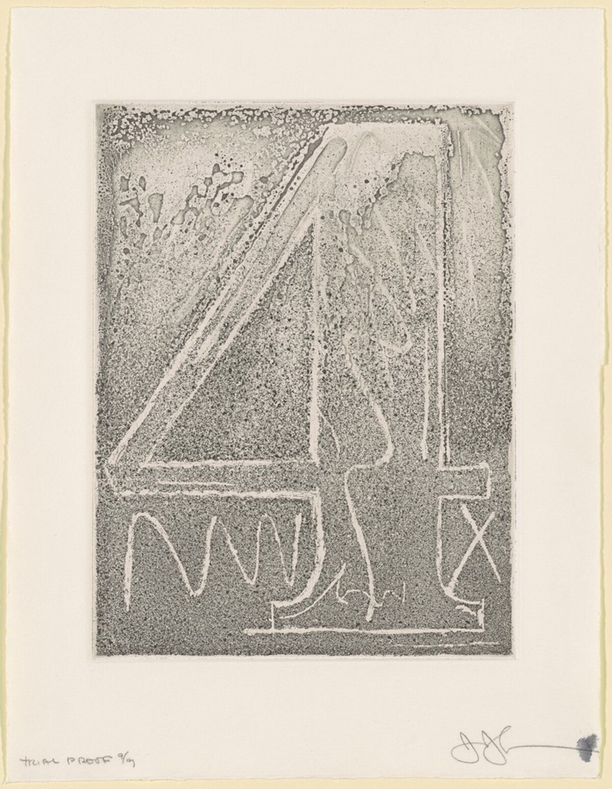Figure 4 [trial proof 9] by Jasper Johns